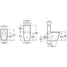 Чаша напольного унитаза Roca Meridian 34224C00U