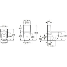 Чаша напольного унитаза Roca Meridian 34224C00U