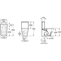 Чаша напольного унитаза Roca The Gap 342478000