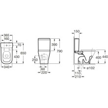 Чаша напольного унитаза Roca The Gap 342478000