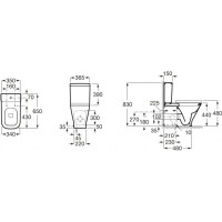 Чаша напольного унитаза Roca The Gap 34247C00U