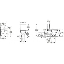 Чаша напольного унитаза Roca The Gap 34247C00U