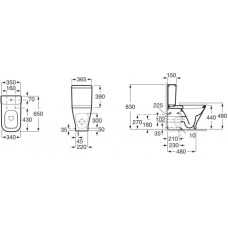 Чаша напольного унитаза Roca The Gap 34247C00U