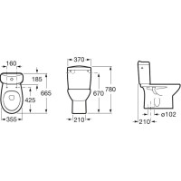 Чаша напольного унитаза Roca Victoria 342394000