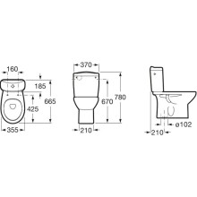 Чаша напольного унитаза Roca Victoria 342394000