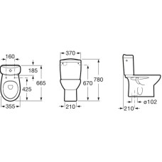 Чаша напольного унитаза Roca Victoria 342394000
