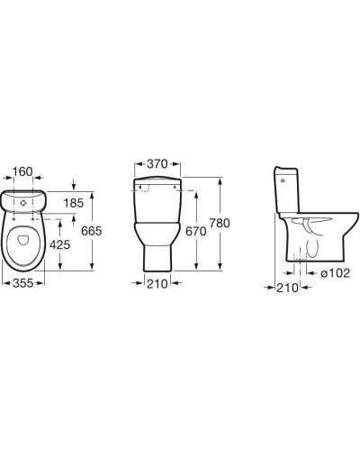 Чаша напольного унитаза Roca Victoria 342394000