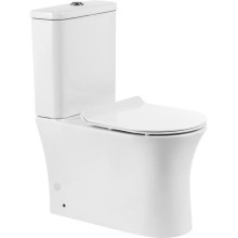 Чаша напольного безободкового унитаза BelBagno Ancona BB1224CPR-P