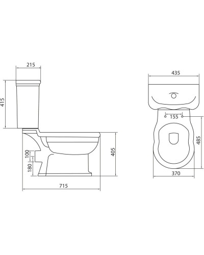 Чаша напольного унитаза BelBagno Boheme BB115CP