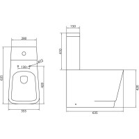 Чаша напольного унитаза BelBagno Romina BB121CP