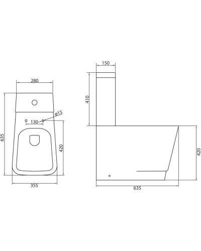 Чаша напольного унитаза BelBagno Romina BB121CP