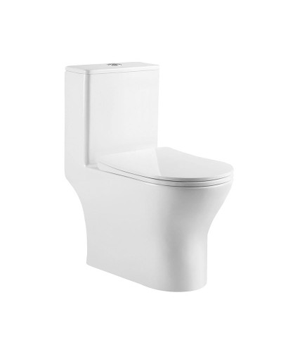 Унитаз-моноблок с сиденьем дюропласт soft close, P-trap BelBagno LOUNGE BB8618CPR-MN/SC