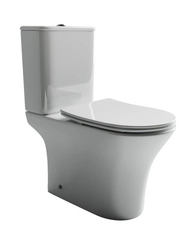 Чаша напольного безободкового унитаза с сиденьем микролифт Ceramica Nova Fortuna CN9001-B