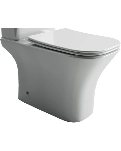 Чаша напольного безободкового унитаза с сиденьем микролифт Ceramica Nova Alfa CN9002-B