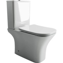 Чаша напольного безободкового унитаза с сиденьем микролифт Ceramica Nova Alfa CN9002-B