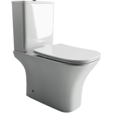 Чаша напольного безободкового унитаза с сиденьем микролифт Ceramica Nova Alfa CN9002-B