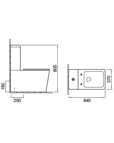 Унитаз-компакт безободковый с сиденьем микролифт Vincea Q-Line VT2-12