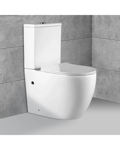 Унитаз-компакт безободковый с сиденьем микролифт Vincea Evo VT2-34