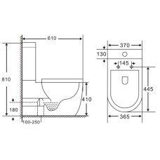 Унитаз-компакт безободковый с сиденьем микролифт Vincea Evo VT2-34