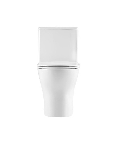 Унитаз-моноблок с сиденьем дюропласт soft close, P-trap BelBagno LOUNGE BB8618CPR-MN/SC