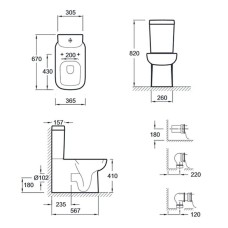 Чаша напольного унитаза Jacob Delafon Replay 4974K-00