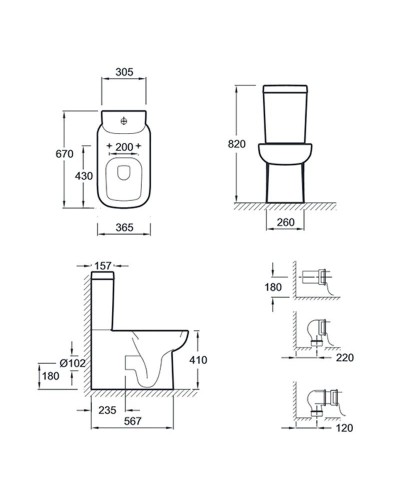 Чаша напольного унитаза Jacob Delafon Replay 4974K-00