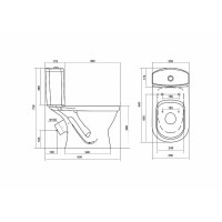 Унитаз компакт Santek Алькор 1WH302140 с бачком и сиденьем