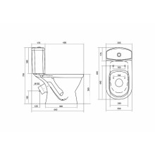 Унитаз компакт Santek Алькор 1WH302140 с бачком и сиденьем