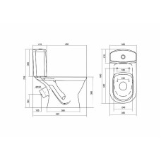 Унитаз компакт Santek Алькор 1WH302140 с бачком и сиденьем