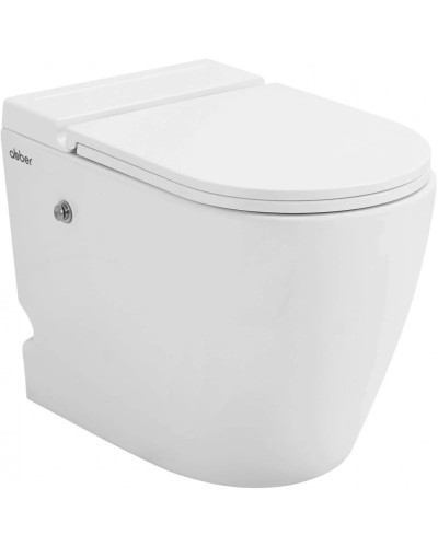 Напольный унитаз с сиденьем микролифт с импульсным смывом Abber Bequem AC1115P