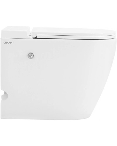 Напольный унитаз с сиденьем микролифт с импульсным смывом Abber Bequem AC1115P