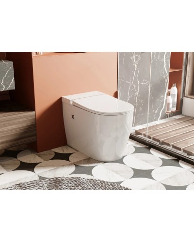 Напольный унитаз с сиденьем микролифт с импульсным смывом Abber Bequem AC1115P