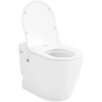 Напольный унитаз с сиденьем микролифт с импульсным смывом Abber Bequem AC1115P