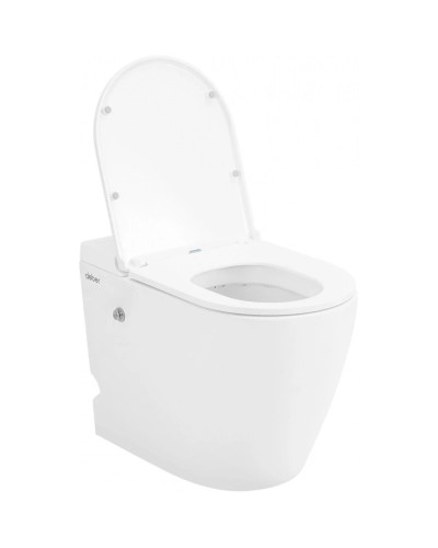 Напольный унитаз с сиденьем микролифт с импульсным смывом Abber Bequem AC1115P
