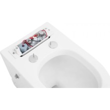 Напольный унитаз с сиденьем микролифт с импульсным смывом Abber Bequem AC1115P