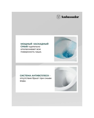 Унитаз-компакт с сиденьем микролифт Ambassador Forsa 247K19001S