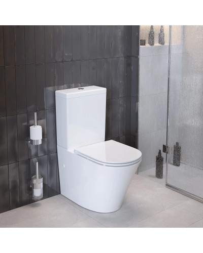 Унитаз-компакт безободковый с сиденьем микролифт Ambassador Ritz 237K19001RS