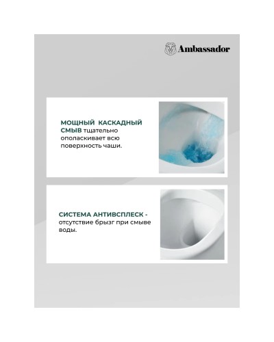 Унитаз-компакт с сиденьем микролифт Ambassador Ritz 237K19002S