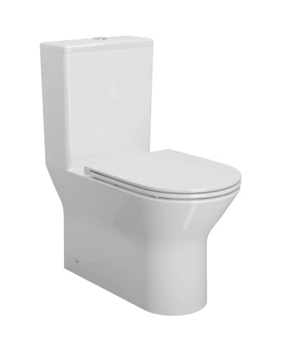 Унитаз-компакт безободковый с сиденьем микролифт Ambassador Elysium 187K19001RS