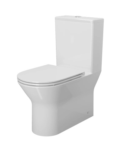 Унитаз-компакт безободковый с сиденьем микролифт Ambassador Elysium 187K19001RS