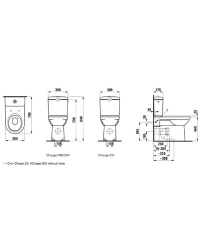 Чаша напольного унитаза Laufen Pro 8.2495.5.000.000.1