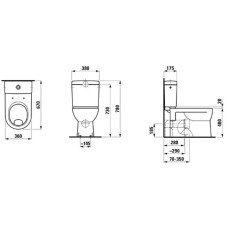 Чаша напольного унитаза с полочкой Laufen Pro 8.2495.9.000.000.1
