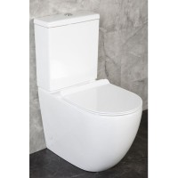 Унитаз напольный БЕЗОБОДКОВЫЙ Bahenberg GRONE (крышка дюропласт-микролифт)