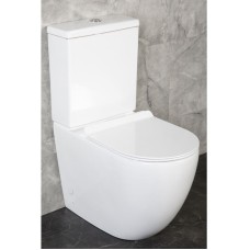 Унитаз напольный БЕЗОБОДКОВЫЙ Bahenberg GRONE (крышка дюропласт-микролифт)