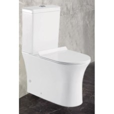 Унитаз напольный БЕЗОБОДКОВЫЙ Bahenberg SALZBERG (крышка дюропласт-микролифт)