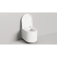 Унитаз подвесной Salini S-Stone Gemelli 240121KSM безободковый, с сиденьем микролифт, белый матовый