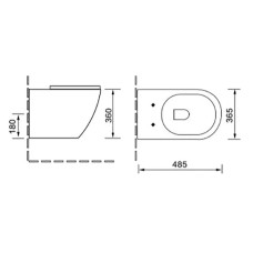 Унитаз SantiLine SL-5005 подвесной с сиденьем Микролифт