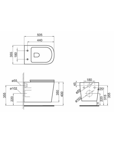 Унитаз BelBagno Veneto BB132CHR подвесной без сиденья