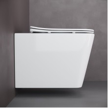 Унитаз Ceramica Nova Cubic CN1806 подвесной с сиденьем Микролифт