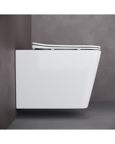 Унитаз Ceramica Nova Cubic CN1806 подвесной с сиденьем Микролифт